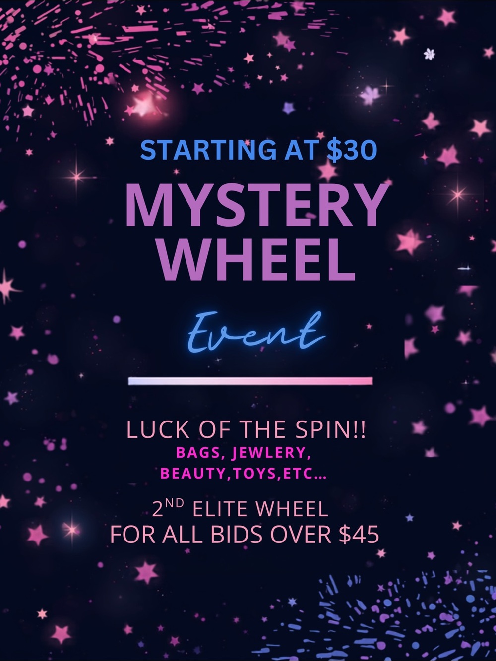 @@@@ Mystery Wheel Event - POSH ROOM CLEAR OUT!!